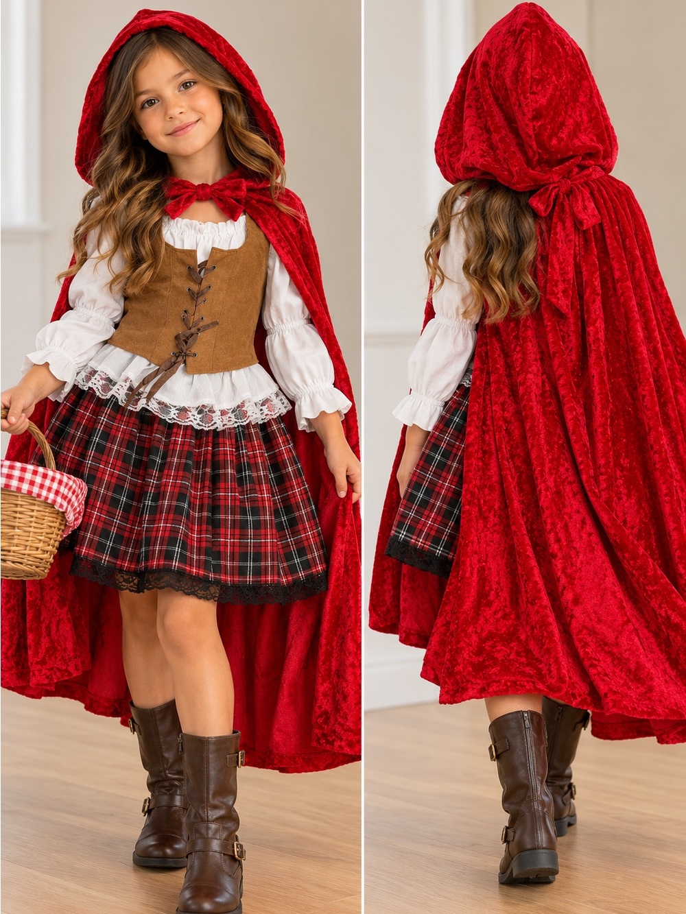 Little Red Riding Hood Costume – Girls Size 7 ❤️🐺